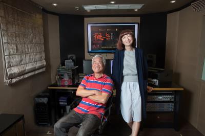 一老一少,王婉柔與 胡定一因「聲音」而 結緣。(林旻萱攝) 一老一少,王婉柔與 胡定一因「聲音」而 結緣。(林旻萱攝)