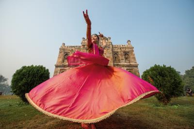 從邱琬筑的舞姿就能感受到她在印度活得多自信。（莊坤儒攝）